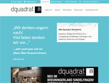 Tablet Screenshot of dquadrat.de